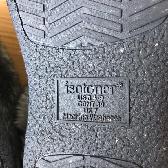 Isotoner Microsuede Addie Hoodback Ash Medium 8.5-9 - Picture 9 of 12